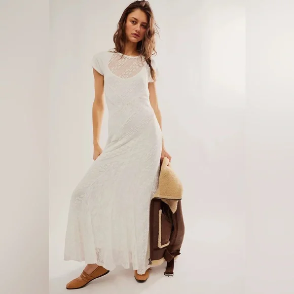 FREE PEOPLE | ✨NEW✨ Cypress Lace Maxi in Optic White - Picture 5 of 6